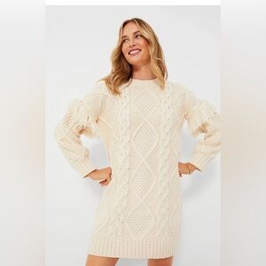 Cream Cable Knit Mini Dress